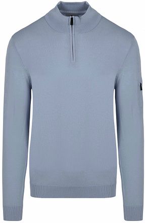Suitable Race Pull Demi-Zip Steel Blue