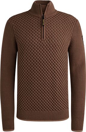 PME Legend Half Zip Structure Tröja Brun