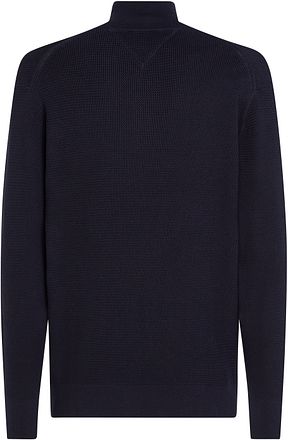 Tommy Hilfiger Half-Zip Racking Struktur Marinblå