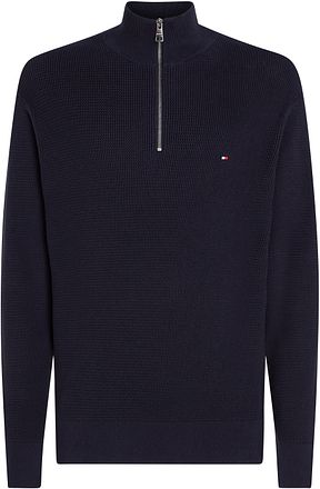 Tommy Hilfiger Racking Half-Zip Struktur Marineblå