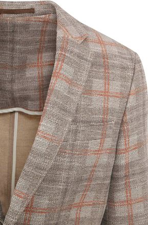 Suitable Respect Sports Jacket Fame Jersey Plaid Flex Brown