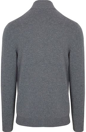 Profuomo Pullover Half Zip Mix Laine Bleu