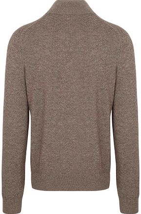 R2 Halfzip-genser Vevd Struktur Taupe
