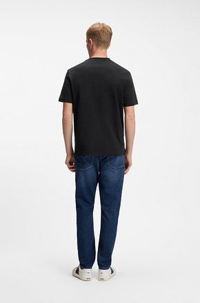 BOSS T-shirt Interlock Zwart