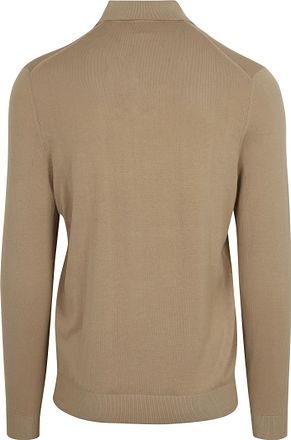 Suitable Compact Cotton Poloshirt Taupe