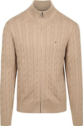Tommy Hilfiger Väst Zip Cable Beige