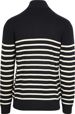 Steppin' Out Halvzip Tröja Breton Stripe Marinblå