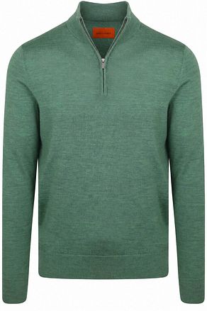 Suitable Merino Half Zip Sweater Mid Green