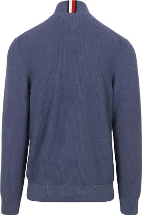 Tommy Hilfiger Half Zip Pullover Structure Blue