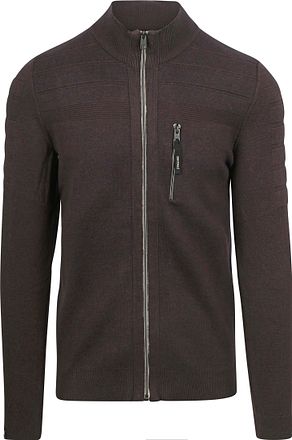 Vanguard Cardigan Bonded Mouline Brown