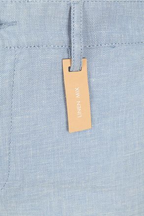 Alberto Lou Chinohose Mix Leinen Hellblau