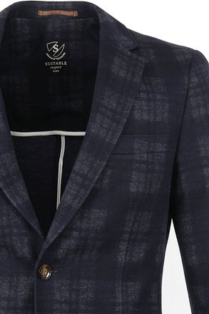 Suitable Respect Blazer Jersey Karo Flex Anthrazit