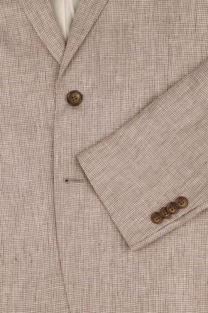 Suitable Pepita blazer i beige linned