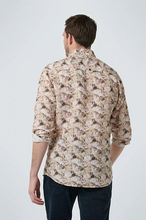 No Excess Linnen Overhemd Bloemenprint Multicolour