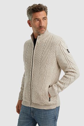 Vanguard vest i ullblanding ecru