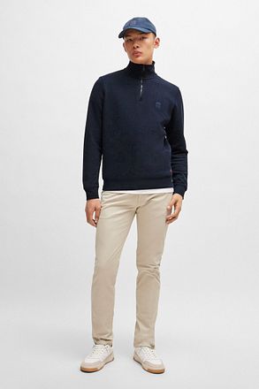 BOSS Zetrust Genser med Halv Glidelås Marineblå