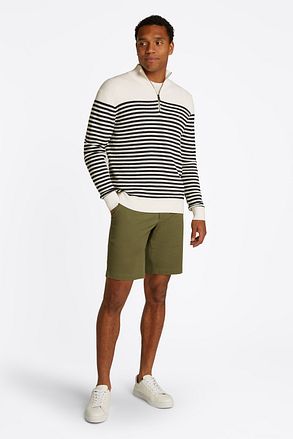 Tommy Hilfiger Half-Zip Racking Structure Randig Vit Marinblå