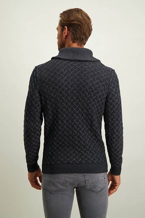 State of Art Half-Zip Tröja Melerad Marinblå