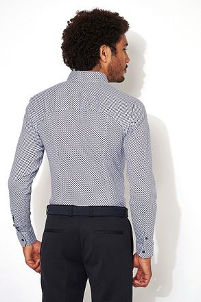 Desoto Overhemd Print Blauw