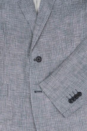 Suitable Blazer Pepita Linen Blue