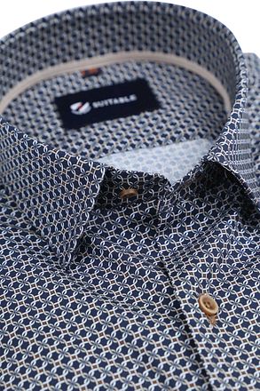 Suitable Shirt Print Dark Blue