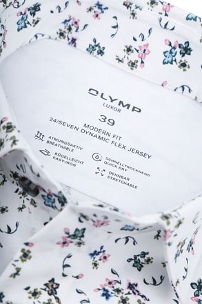 OLYMP Luxor Shirt 24/Seven Printed White