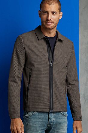 Cast Iron Zip Jacket Karo Brown