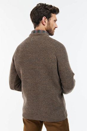 Barbour Stickad Tröja i Lammull Brun