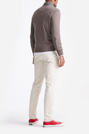 King Essentials The Michael Halvzip Merinotröja Brun