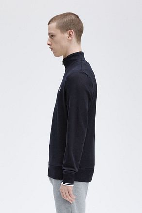 Fred Perry Half Zip Trui Navy Blauw