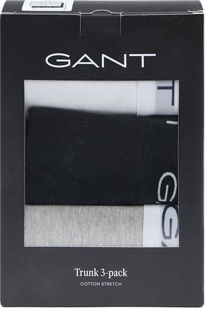 Gant Boxershorts Trunk 3-Pakke Sort Grå Hvid
