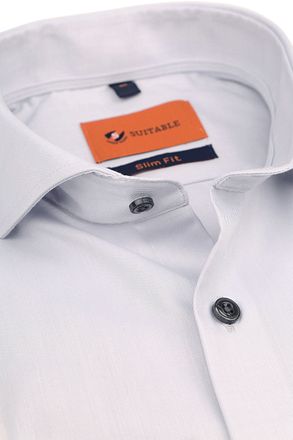 Suitable Hemd Twill Grau