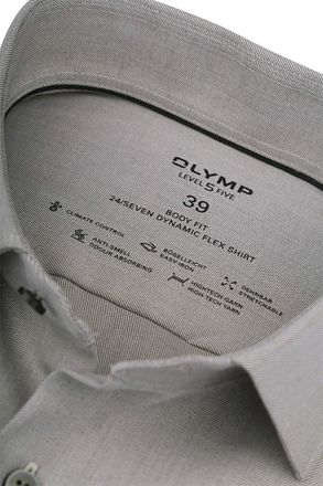OLYMP Shirt Level 5 24/Seven Olive Green