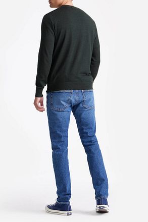 King Essentials The John Pullover Merino Donkergroen