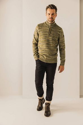 State Of Art Half Zip Tröja Melerad Gul
