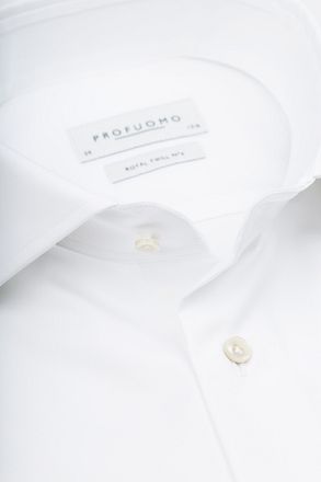 Profuomo Hadleigh Royal Twill No. 6 skjorte i hvit