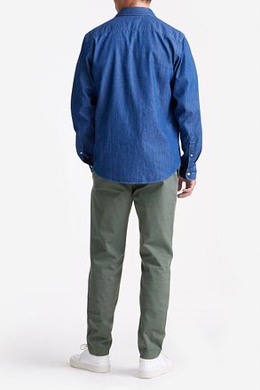 King Essentials The Tommy Denim Hemd Chambray Blauw