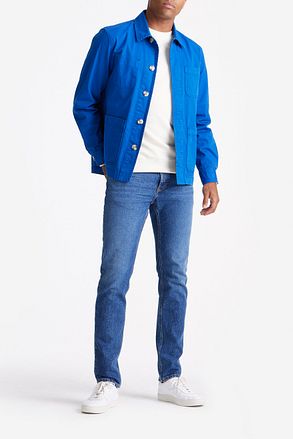 King Essentials The Benjamin Overshirt Royal Blau