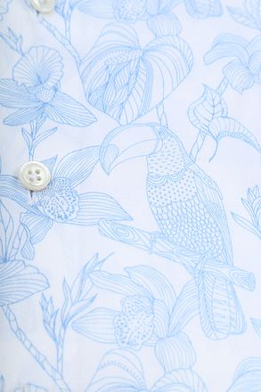 Olymp Signature Twill Shirt Print Light Blue