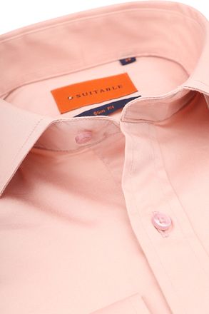 Suitable Satin Stretch Skjorte Rosa