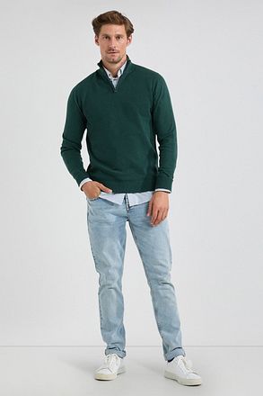 McGregor Half Zip Pullover Merino Wool Pine Green