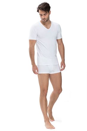 Mey Dry Cotton V-hals T-skjorte Hvit