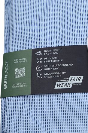OLYMP Luxor Hemd 24/Seven Druck Blau