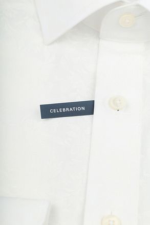 Olymp Luxor Shirt Tonal Floral Printed Off-white