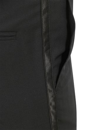 Pantalon de Gala Noir en Laine Mélangée