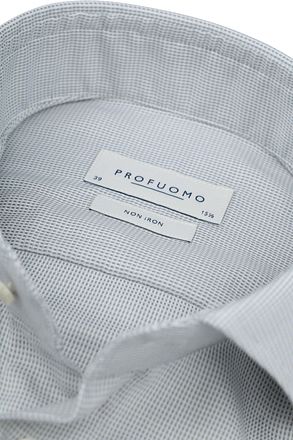 Profuomo Dobby Hemd Print Lichtgroen
