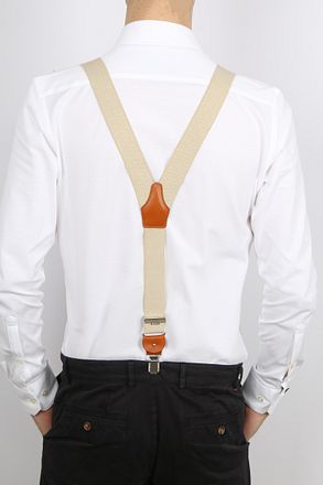 Profuomo Hosenträger Beige