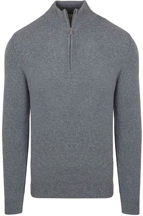 Profuomo Pullover Half Zip Mix Laine Bleu