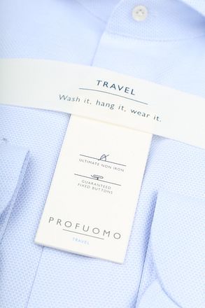 Profuomo Shirt Extra Long Sleeve Travel Light Blue