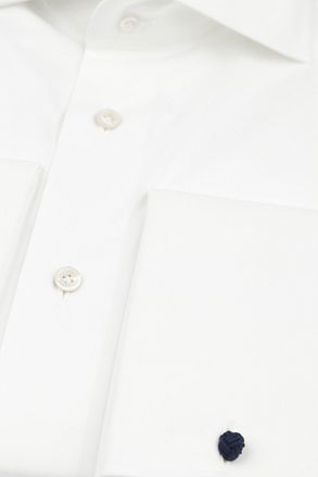 Profuomo Skjorte Cutaway Dobbel Mansjett Off White